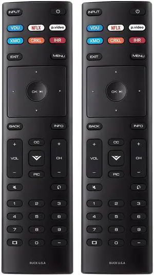 2 Pack XRT136 Vizio Smart TV Remote Replacement - Easy Setup, Infrared, Shortcut Keys, Universal Remote for SmartCast TVs - Vizio Remote Control Replacement for D, E, M, P, V, PX, OLED Series 2 Pack XRT136 Vizio Smart TV Remote Replacement - Easy Setup, Infrared, Shortcut Keys, Universal Remote for SmartCast TVs - Vizio Remote Control Replacement for D, E, M, P, V, PX, OLED Series