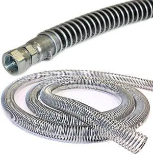 3/4" Steel Spring Guard Flexible Pipe Hose Protector Metal Spiral Wrap Armor Cover - 21mm - 25 Feet 3/4" Steel Spring Guard Flexible Pipe Hose Protector Metal Spiral Wrap Armor Cover - 21mm - 25 Feet