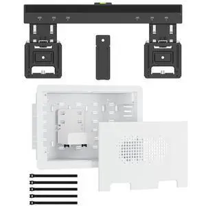 Ultra Slim TV Wall Mount & 9" Recessed in-Wall Media Box Bundle - 0.37" Micro Gap Design for 32-65" TVs - Hidden AV Cable Management Kit with Vented Cover Adjustable Shelf & Straps Ultra Slim TV Wall Mount & 9" Recessed in-Wall Media Box Bundle - 0.37" Micro Gap Design for 32-65" TVs - Hidden AV Cable Management Kit with Vented Cover Adjustable Shelf & Straps