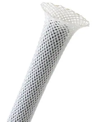 1/8" PET Expandable Braided Sleeving - Color: White - Length: 1000FT 1/8" PET Expandable Braided Sleeving - Color: White - Length: 1000FT