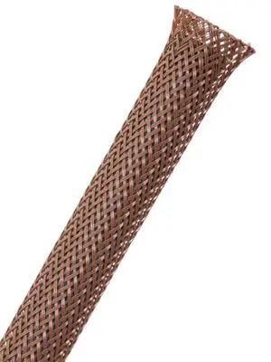 1/8" PET Expandable Braided Sleeving - Color: Brown - Length: 1000FT 1/8" PET Expandable Braided Sleeving - Color: Brown - Length: 1000FT