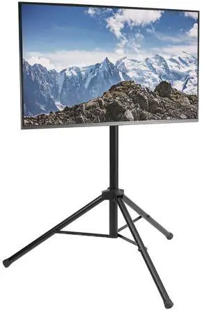 Tripod 32 to 55 inch LCD LED Flat Screen TV Display Floor Stand, Portable Height Adjustable Mount, Black, STAND-TV55T Tripod 32 to 55 inch LCD LED Flat Screen TV Display Floor Stand, Portable Height Adjustable Mount, Black, STAND-TV55T