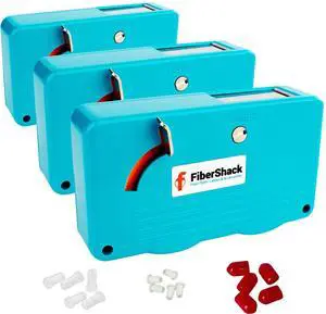 Fiber Optic Cable Cleaning Box - 3 Pack - Cleans Both SC & LC Fiber Optic Cables & Connectors - Includes Dust Caps for 1.25mm & 2.5mm Patch Cord End Faces Fiber Optic Cable Cleaning Box - 3 Pack - Cleans Both SC & LC Fiber Optic Cables & Connectors - Includes Dust Caps for 1.25mm & 2.5mm Patch Cord End Faces