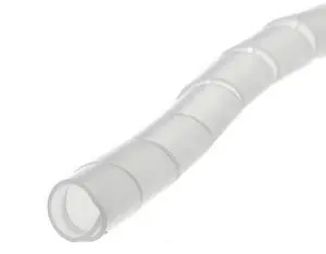 1.25" Spiral Cable Wrap Polyethylene Expandable Abrasion Protector Wire Sleeve - 100 Feet - Clear 1.25" Spiral Cable Wrap Polyethylene Expandable Abrasion Protector Wire Sleeve - 100 Feet - Clear