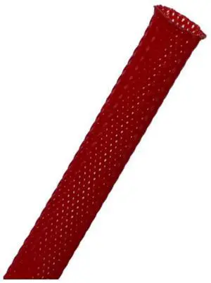 PET Expandable Braided Sleeving - 1-3/4 Inch - 100 Feet Long - Red Cable Sleeve Automotive Wire Loom, Cable Wrap, Cord Protector from Pets, Cable Management - Red PET Expandable Braided Sleeving - 1-3/4 Inch - 100 Feet Long - Red Cable Sleeve Automotive Wire Loom, Cable Wrap, Cord Protector from Pets, Cable Management - Red