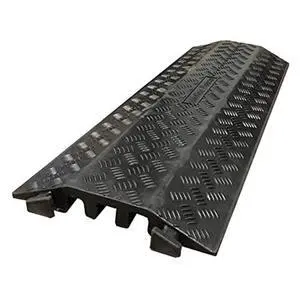 Drop Over Floor Cord Cover 40 Inch Long 3 Channel Cable or Wire Protector Rubber Ramp for Indoor and Outdoor Use Black Drop Over Floor Cord Cover 40 Inch Long 3 Channel Cable or Wire Protector Rubber Ramp for Indoor and Outdoor Use Black