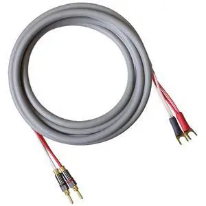 Canare 4S11 Speaker Cable, with Ultrasonically-Welded Conventional (Non-Bi-Wire) Terminations, (One Cable - for one Speaker); Assembled in The USA (12 Foot, Grey, Bananas to Spades) Canare 4S11 Speaker Cable, with Ultrasonically-Welded Conventional (Non-Bi-Wire) Terminations, (One Cable - for one Speaker); Assembled in The USA (12 Foot, Grey, Bananas to Spades)