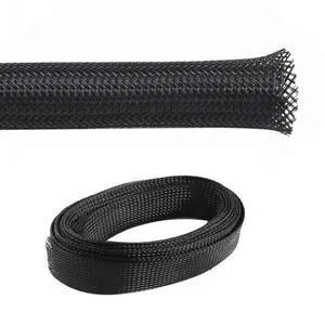 PET Expandable Braided Sleeving - 1/8 Inch - 1000 Feet Long - Black Cable Sleeve Automotive Wire Loom, Cable Wrap, Cord Protector from Pets, Cable Management - Black PET Expandable Braided Sleeving - 1/8 Inch - 1000 Feet Long - Black Cable Sleeve Automotive Wire Loom, Cable Wrap, Cord Protector from Pets, Cable Management - Black