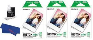 INSTAX MINI Instant Color Film Bundle for EVO, Mini 12, Mini 11 and Mini 41 Cameras, Includes: Instant Color Film, Cleaning Kit and Cleaning Cloth (60 Exposures) INSTAX MINI Instant Color Film Bundle for EVO, Mini 12, Mini 11 and Mini 41 Cameras, Includes: Instant Color Film, Cleaning Kit and Cleaning Cloth (60 Exposures)