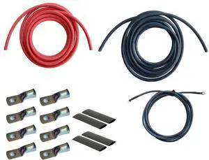 6 Gauge AWG (20 Feet Black + 20 Feet Red) Power Inverter Battery Cable Wire Kit for DC to AC Inverters RV, Car, Solar, Marine, Off-Grid 6 Gauge AWG (20 Feet Black + 20 Feet Red) Power Inverter Battery Cable Wire Kit for DC to AC Inverters RV, Car, Solar, Marine, Off-Grid