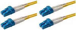 2-Pack 22 Meter LC to LC Fiber Patch Cable, Corning SMF-28 Singlemode 9/125um Ultra Optical Fiber, OS1/OS2 Compatible, Duplex Yellow Riser OFNR Cable Jacket 2-Pack 22 Meter LC to LC Fiber Patch Cable, Corning SMF-28 Singlemode 9/125um Ultra Optical Fiber, OS1/OS2 Compatible, Duplex Yellow Riser OFNR Cable Jacket