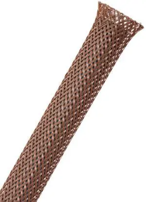 1/8" PET Expandable Braided Sleeving - Color: Brown - Length: 225FT 1/8" PET Expandable Braided Sleeving - Color: Brown - Length: 225FT