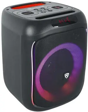 ROCKBOX PRO V2 150W Portable Bluetooth Speaker, LED Party Lights, TWS Pairing, Mic Input, for Outdoor Events and Karaoke ROCKBOX PRO V2 150W Portable Bluetooth Speaker, LED Party Lights, TWS Pairing, Mic Input, for Outdoor Events and Karaoke