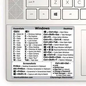 (100pcs) Windows PC Reference Keyboard Shortcut Sticker | Vinyl, Laminated Windows Shortcut Sticker for PC Laptop or Desktop | Shortcuts Cheat Sheet (White/Small/100) (100pcs) Windows PC Reference Keyboard Shortcut Sticker | Vinyl, Laminated Windows Shortcut Sticker for PC Laptop or Desktop | Shortcuts Cheat Sheet (White/Small/100)