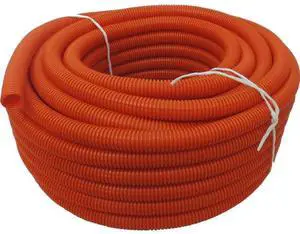 Flexible Polyethylene LDPE Non-Split Corrugated Wire Loom Tubing (1" Dia. x 100 ft, Orange) Flexible Polyethylene LDPE Non-Split Corrugated Wire Loom Tubing (1" Dia. x 100 ft, Orange)