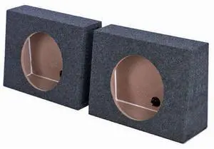 QPower Pack of 2 Single 10-Inch Sealed Subwoofer Boxes, 0.9 Cubic Feet of Airspace Per Box, Solid 5/8-Inch MDF Construction QPower Pack of 2 Single 10-Inch Sealed Subwoofer Boxes, 0.9 Cubic Feet of Airspace Per Box, Solid 5/8-Inch MDF Construction