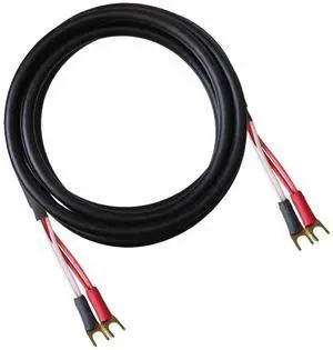Canare 4S11 Speaker Cable, with Ultrasonically-Welded Conventional (Non-Bi-Wire) Terminations, (One Cable - for one Speaker); Assembled in The USA (6 Foot, Black, Spades to Spades) Canare 4S11 Speaker Cable, with Ultrasonically-Welded Conventional (Non-Bi-Wire) Terminations, (One Cable - for one Speaker); Assembled in The USA (6 Foot, Black, Spades to Spades)