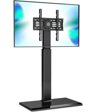 Iron Base Universal Floor TV Stand with Swivel Mount for 32-65 Inch LED LCD OLED Plasma Flat Panel or Curved Screen TVs Height Adjustable with Wire Management (Black) Iron Base Universal Floor TV Stand with Swivel Mount for 32-65 Inch LED LCD OLED Plasma Flat Panel or Curved Screen TVs Height Adjustable with Wire Management (Black)