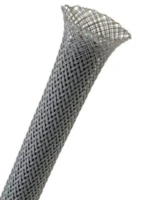1.5" PET Expandable Braided Sleeving - Color: Gray - Length: 40FT 1.5" PET Expandable Braided Sleeving - Color: Gray - Length: 40FT