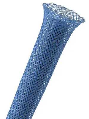 PET Expandable Braided Sleeving - 3/4 - 75 Ft. Spool - Blue PET Expandable Braided Sleeving - 3/4 - 75 Ft. Spool - Blue