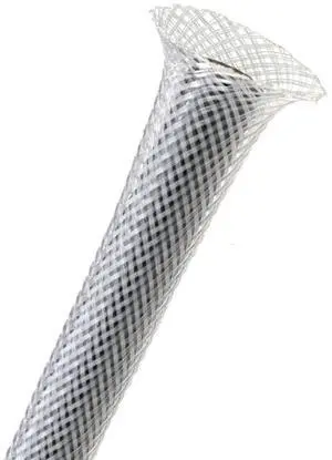 1.5" PET Expandable Braided Sleeving - Color: White - Length: 40FT 1.5" PET Expandable Braided Sleeving - Color: White - Length: 40FT