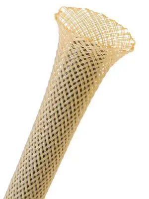 1.75" PET Expandable Braided Sleeving - Color: Beige - Length: 30FT 1.75" PET Expandable Braided Sleeving - Color: Beige - Length: 30FT