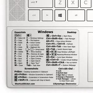(100pcs) Windows PC Reference Keyboard Shortcut Sticker | Vinyl, Laminated Windows Shortcut Sticker for PC Laptop or Desktop | Shortcuts Cheat Sheet (Clear/Small/100) (100pcs) Windows PC Reference Keyboard Shortcut Sticker | Vinyl, Laminated Windows Shortcut Sticker for PC Laptop or Desktop | Shortcuts Cheat Sheet (Clear/Small/100)