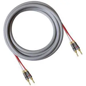 Canare 4S11 Speaker Cable, with Ultrasonically-Welded Conventional (Non-Bi-Wire) Terminations, (One Cable - for one Speaker); Assembled in The USA (4 Foot, Grey, Bananas to Bananas) Canare 4S11 Speaker Cable, with Ultrasonically-Welded Conventional (Non-Bi-Wire) Terminations, (One Cable - for one Speaker); Assembled in The USA (4 Foot, Grey, Bananas to Bananas)
