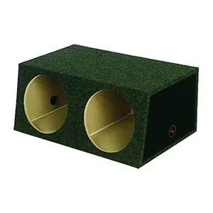 Dual 12-Inch Sealed Angled Subwoofer Box, Offers 1.2 Cubic Feet of Airspace Per Chamber, Solid 5/8-Inch MDF Construction Dual 12-Inch Sealed Angled Subwoofer Box, Offers 1.2 Cubic Feet of Airspace Per Chamber, Solid 5/8-Inch MDF Construction