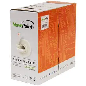 250ft in Wall Audio Speaker Cable Wire CL2 12/2 AWG Gauge 2 Conductor Bulk White 250ft in Wall Audio Speaker Cable Wire CL2 12/2 AWG Gauge 2 Conductor Bulk White