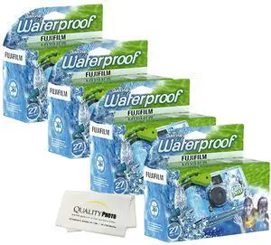 Quick Snap Waterproof 27 exposures 35mm Camera 800 Film, 4 Pack + Microfiber Cloth Quick Snap Waterproof 27 exposures 35mm Camera 800 Film, 4 Pack + Microfiber Cloth