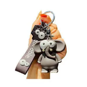Cartoon Cute Wacky Keychain Elephant Giraffe Lion Ostrich Key Ring Animal Keychain Holder Clip Gift for Women Girls-elephant Cartoon Cute Wacky Keychain Elephant Giraffe Lion Ostrich Key Ring Animal Keychain Holder Clip Gift for Women Girls-elephant