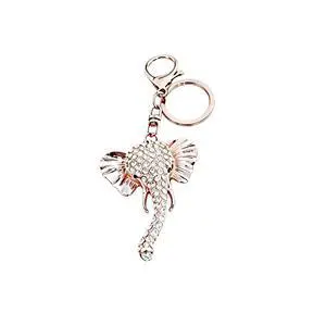 Rose Gold Elephant Rhinestone Keychain, Sparkly Crystal Elephant Charm Key Ring for Women, Lucky Elephant Pendant for Handbag Purse Car Key, Cute Animal Jewelry Rose Gold Elephant Rhinestone Keychain, Sparkly Crystal Elephant Charm Key Ring for Women, Lucky Elephant Pendant for Handbag Purse Car Key, Cute Animal Jewelry