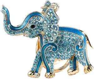 Keyring, Purse Charm, Cute Elephant Keychain, Zinc Alloy Cute Rhinestone Pendant Ornaments Handbag Decorative Accessories for Car(Blue) Keyring, Purse Charm, Cute Elephant Keychain, Zinc Alloy Cute Rhinestone Pendant Ornaments Handbag Decorative Accessories for Car(Blue)