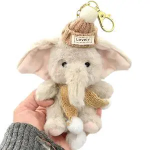 Plush Elephant Keychain - Soft & Durable Cute Elephant Keychain for Backpack, Gift for Friends & Family, Car & Home Decor (Pink) Plush Elephant Keychain - Soft & Durable Cute Elephant Keychain for Backpack, Gift for Friends & Family, Car & Home Decor (Pink)