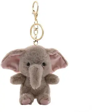 White Elephant Plush Keychain Bag Charms, Cute Elephant for Backpack Handbag Gift for Women (Gray Pink) White Elephant Plush Keychain Bag Charms, Cute Elephant for Backpack Handbag Gift for Women (Gray Pink)