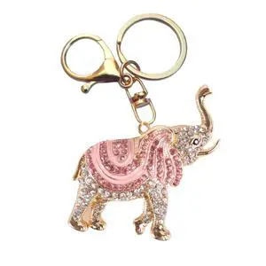 Elephant Keychain,Animal Rhinestone Key Decoration for Women,Sparkling Keyring Crystal Purse Pendant,Gift to Friends (Pink Elephant) Elephant Keychain,Animal Rhinestone Key Decoration for Women,Sparkling Keyring Crystal Purse Pendant,Gift to Friends (Pink Elephant)