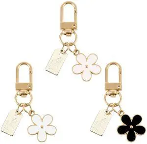 3 Pack Keychains Women Handbag Bag Charm Flower Key Ring Car Chain Pendant for Purse 3 Pack Keychains Women Handbag Bag Charm Flower Key Ring Car Chain Pendant for Purse