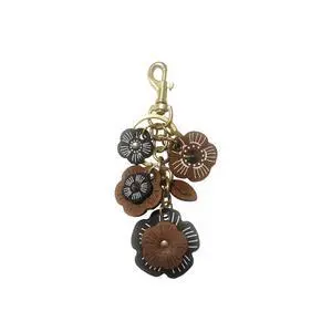 Leather Flower Pendant Decorative Keyring, Cute Keychains Boho Accessories Key Ring for Women Purse Pendant Charms (black) Leather Flower Pendant Decorative Keyring, Cute Keychains Boho Accessories Key Ring for Women Purse Pendant Charms (black)