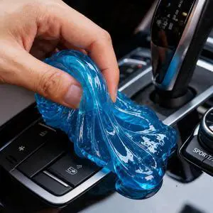 Car Cleaning Gel Reusable Interior Car Cleaner Putty, Natural Auto Detailing Slime for Vents & Crevices, Universal Car Accessories Gift for Men & Women, Blue Car Cleaning Gel Reusable Interior Car Cleaner Putty, Natural Auto Detailing Slime for Vents & Crevices, Universal Car Accessories Gift for Men & Women, Blue