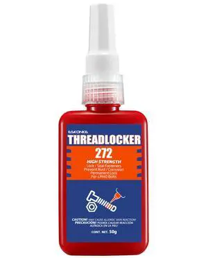 Thread Locker Orange 272 - Permanent Threadlocker Metal Glue for Nuts, Bolts, Fasteners High Strength Screw Glue to Prevent Loosening & Corrosion 1.69 Oz/50 ml Thread Locker Orange 272 - Permanent Threadlocker Metal Glue for Nuts, Bolts, Fasteners High Strength Screw Glue to Prevent Loosening & Corrosion 1.69 Oz/50 ml
