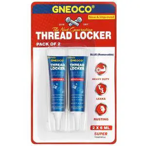 2 Pack Thread Lock Blue 6mlx2, Threadlocker Medium Strength, Thread Locker for Nuts, Bolts, Fasteners and Metals, Anaerobic Curing Screw Glue to Prevent Loosening (Blue (Removable) 6ml*2) 2 Pack Thread Lock Blue 6mlx2, Threadlocker Medium Strength, Thread Locker for Nuts, Bolts, Fasteners and Metals, Anaerobic Curing Screw Glue to Prevent Loosening (Blue (Removable) 6ml*2)