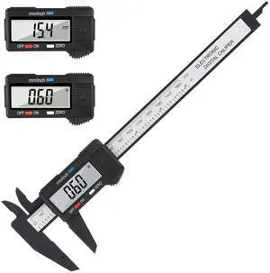 Digital Caliper, 0-6" Calipers Measuring Tool, Electronic Micrometer Caliper with Auto-Off, Inch/Millimeter Conversion, Includes 2 * 3D Printed Holders & 1 * 3D Printed Center Line Gage Set Digital Caliper, 0-6" Calipers Measuring Tool, Electronic Micrometer Caliper with Auto-Off, Inch/Millimeter Conversion, Includes 2 * 3D Printed Holders & 1 * 3D Printed Center Line Gage Set
