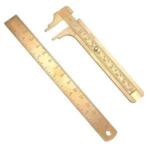 Pocket Caliper 1 PCS 6.4 in Straight Brass Ruler and 1PCS 4.6 in Brass Pocket Calipers with Double Scale Sliding Gauge Bead Measuring Tool Metal Calipers BrassRuler Millimeter Gauge Mini Caliper Pocket Caliper 1 PCS 6.4 in Straight Brass Ruler and 1PCS 4.6 in Brass Pocket Calipers with Double Scale Sliding Gauge Bead Measuring Tool Metal Calipers BrassRuler Millimeter Gauge Mini Caliper