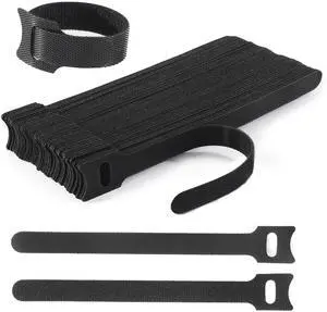 Reusable Cable Ties, 60 PCS 8 Inches Adjustable Cord Straps Wire Organizer Cord Wrap and Hook Loop Cable Management Reusable Cable Ties, 60 PCS 8 Inches Adjustable Cord Straps Wire Organizer Cord Wrap and Hook Loop Cable Management
