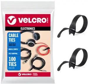 Reusable Cable Ties, 100 Pack 6 Inch, Cord & Cable Management Straps for Electronics, Desk, Home Office & Workstations, Black Reusable Cable Ties, 100 Pack 6 Inch, Cord & Cable Management Straps for Electronics, Desk, Home Office & Workstations, Black