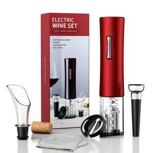Wine Bottle Opener, A Must-Have for Wine Lover Gift,Electric Wine Bottle Opener with Foil Cutter,Vacuum Stoppers,and Pourer Wine Bottle Opener, A Must-Have for Wine Lover Gift,Electric Wine Bottle Opener with Foil Cutter,Vacuum Stoppers,and Pourer