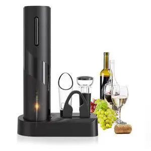 Electric Wine Opener Set, A 4-in-1 Multifunctional Wine Accessory Kit, including an Automatic Corkscrew Opener, Rechargeable Wine Bottle Openers, Foil Cutter, Wine Aerator Pourer, and Vacuum Stoppers Electric Wine Opener Set, A 4-in-1 Multifunctional Wine Accessory Kit, including an Automatic Corkscrew Opener, Rechargeable Wine Bottle Openers, Foil Cutter, Wine Aerator Pourer, and Vacuum Stoppers
