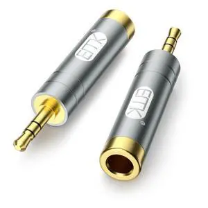 1/4'' to 3.5 mm Stereo Pure Copper Headphone Adapter, 3.5 mm(1/8'') Plug Male to 6.35 mm (1/4'') Jack Female Stereo Adapter for Headphone, Amp Adapter, Black 2-Pack 1/4'' to 3.5 mm Stereo Pure Copper Headphone Adapter, 3.5 mm(1/8'') Plug Male to 6.35 mm (1/4'') Jack Female Stereo Adapter for Headphone, Amp Adapter, Black 2-Pack