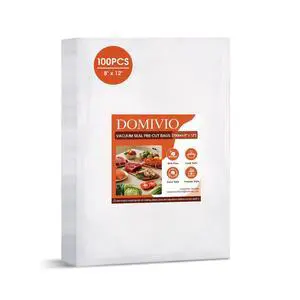 100 Vacuum Sealer Bags 8" x 12", Pre-Cut Quart Size Food Saver Bags for Vacuum Sealer Machine, BPA-Free Commercial Grade Storage Bags for Food Freezer Meal Prep & Sous Vide 100 Vacuum Sealer Bags 8" x 12", Pre-Cut Quart Size Food Saver Bags for Vacuum Sealer Machine, BPA-Free Commercial Grade Storage Bags for Food Freezer Meal Prep & Sous Vide